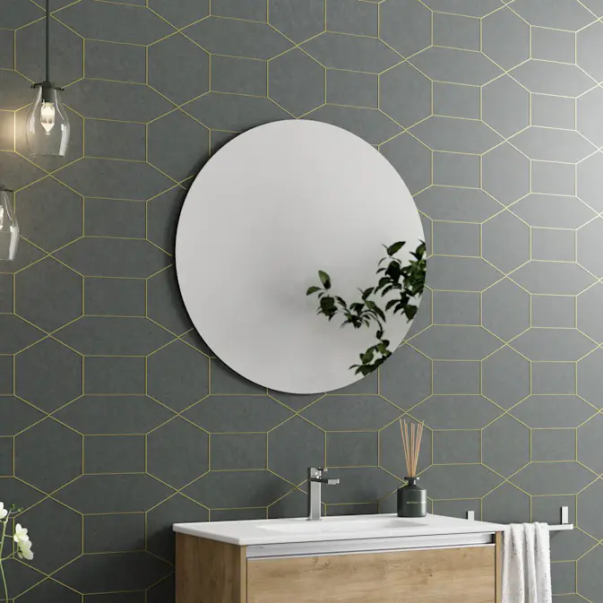 Badrumsspegel Tenfors Luna Rund