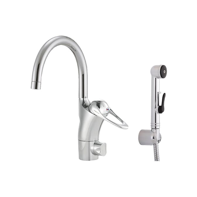 Tvättställsblandare FM Mattsson 9000E med Handdusch och Diskmaskinsavstängning