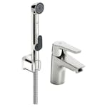 Tvättställsblandare Oras Saga med Självstängande Handdusch