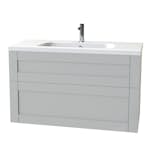 Tvättställsskåp Miller Badrum London 100 för Heltäckande Tvättställ