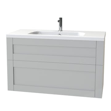 Tvättställsskåp Miller Badrum London 100 för Heltäckande Tvättställ