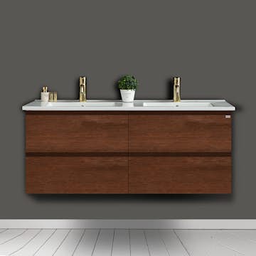 Tvättställsskåp 4AQUA Slim Med 4 Lådor & Grepplist