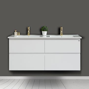 Tvättställsskåp 4AQUA Slim H Med 4 Lådor & Grepplist