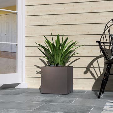 Kruka Lyfco Fyrkantig Mörkbrun 2-pack