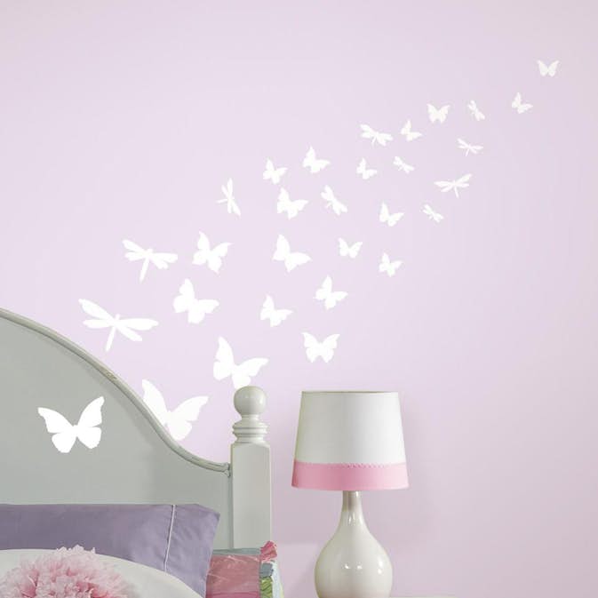 Väggdekor RoomMates Butterflies & Dragonflies Glow in the Dark