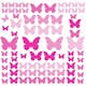 Väggdekor RoomMates Pink Flutter Butterflies
