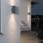 Vägglykta Gnosjö Konstsmide Monza Upp/ned Kvadratisk GU10 Mörkgrå