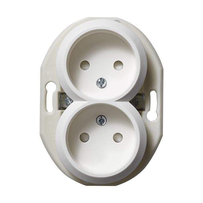 Vägguttag Schneider Electric Renova 2-vägs Ojordad