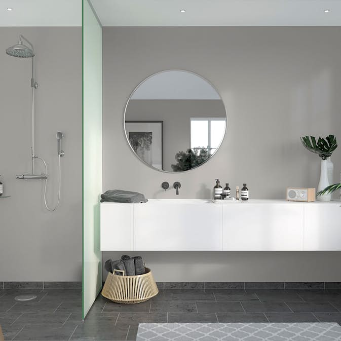 Våtrumsskiva Fibo Polargrå 172 S