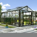 Växthus Vitavia Poseidon Aluminiumstomme med UV-Skyddat Polykarbonat & Härdat Glas, 13,8 m²