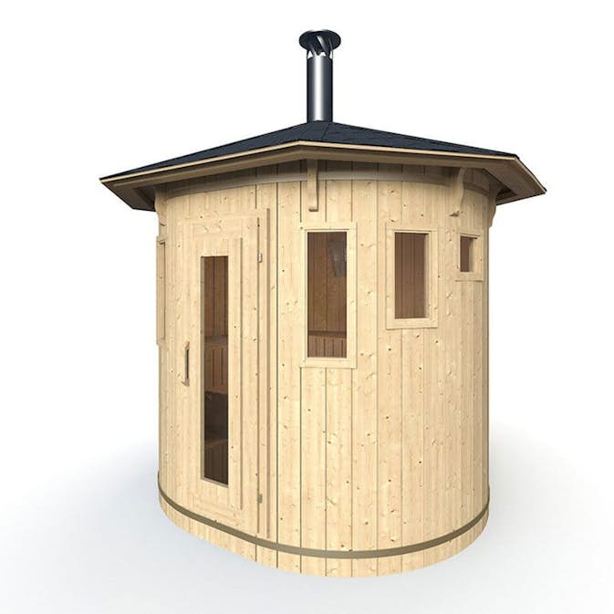 Bastutunna Nordkapp.NU VERTIKAL Byggsats i Norrländsk Gran