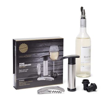 Gåvoset Cellardine Vinöppnare och Vakuumpump