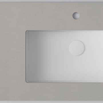 Bänkskiva INR Wave med 2 Tvättställ och hål för Blandare