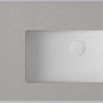 Bänkskiva INR Wave med 1 Tvättställ utan hål för Blandare