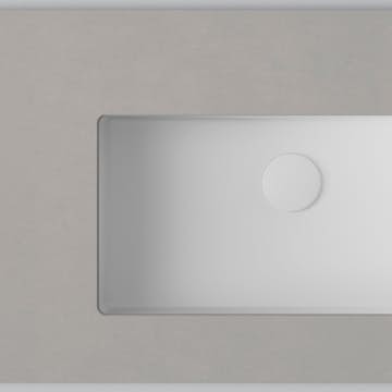 Bänkskiva INR Wave med 2 Tvättställ utan hål för Blandare