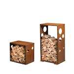 Vedförvaring GrillSymbol Cortenstål Woodstock 2-pack