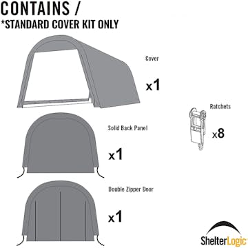 Duk gop till Roundtop Garagehus Grå 23 m² UV-behandlad & Vattenavvisande