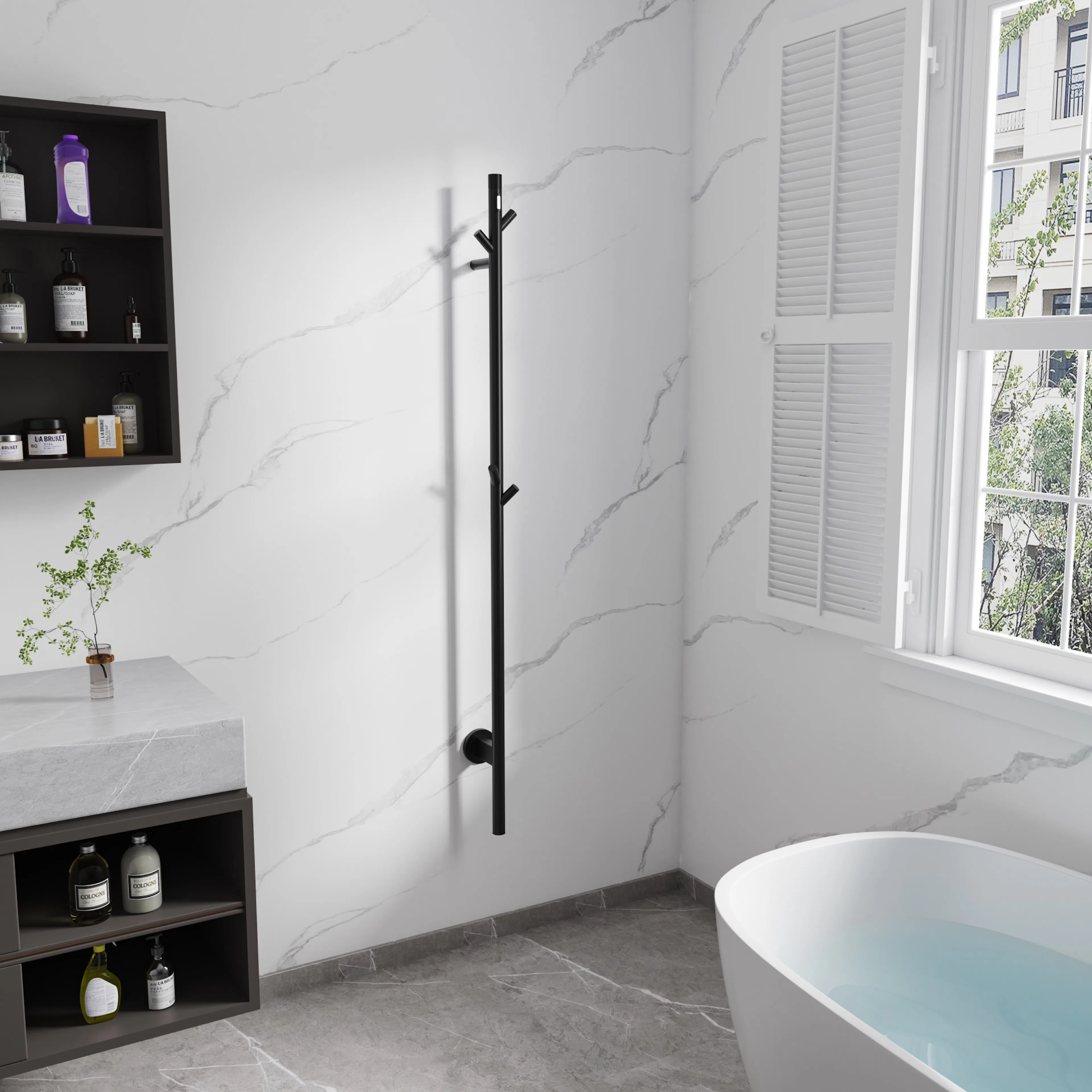 Towel Heater Bathlife FAS 12/C1 VITAL (IBIB) Stainless Steel Svart