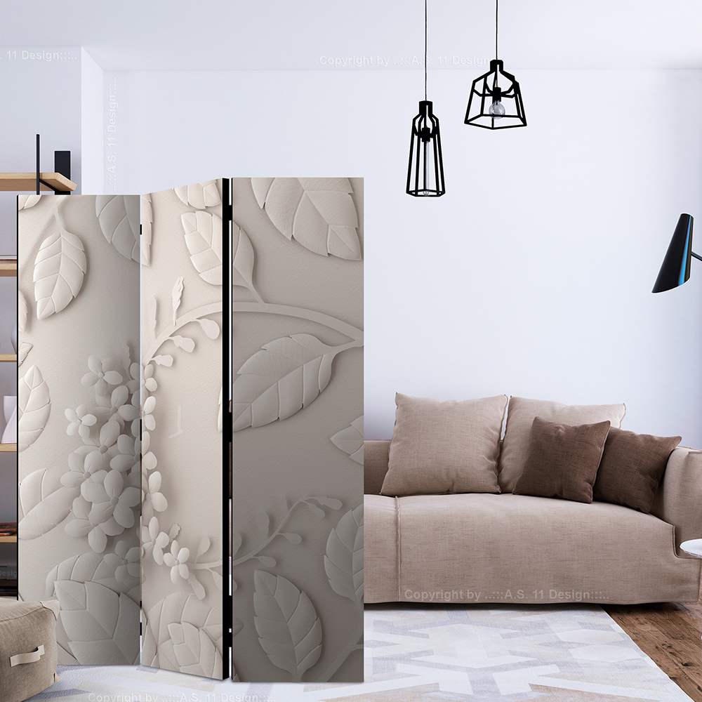 Rumsavdelare Arkiio Paper Flowers Cream 135x172 cm