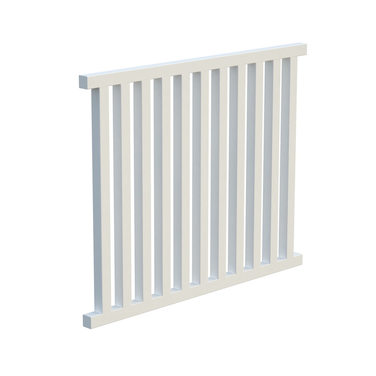 Siri 11, fence for terrace Vitmålad