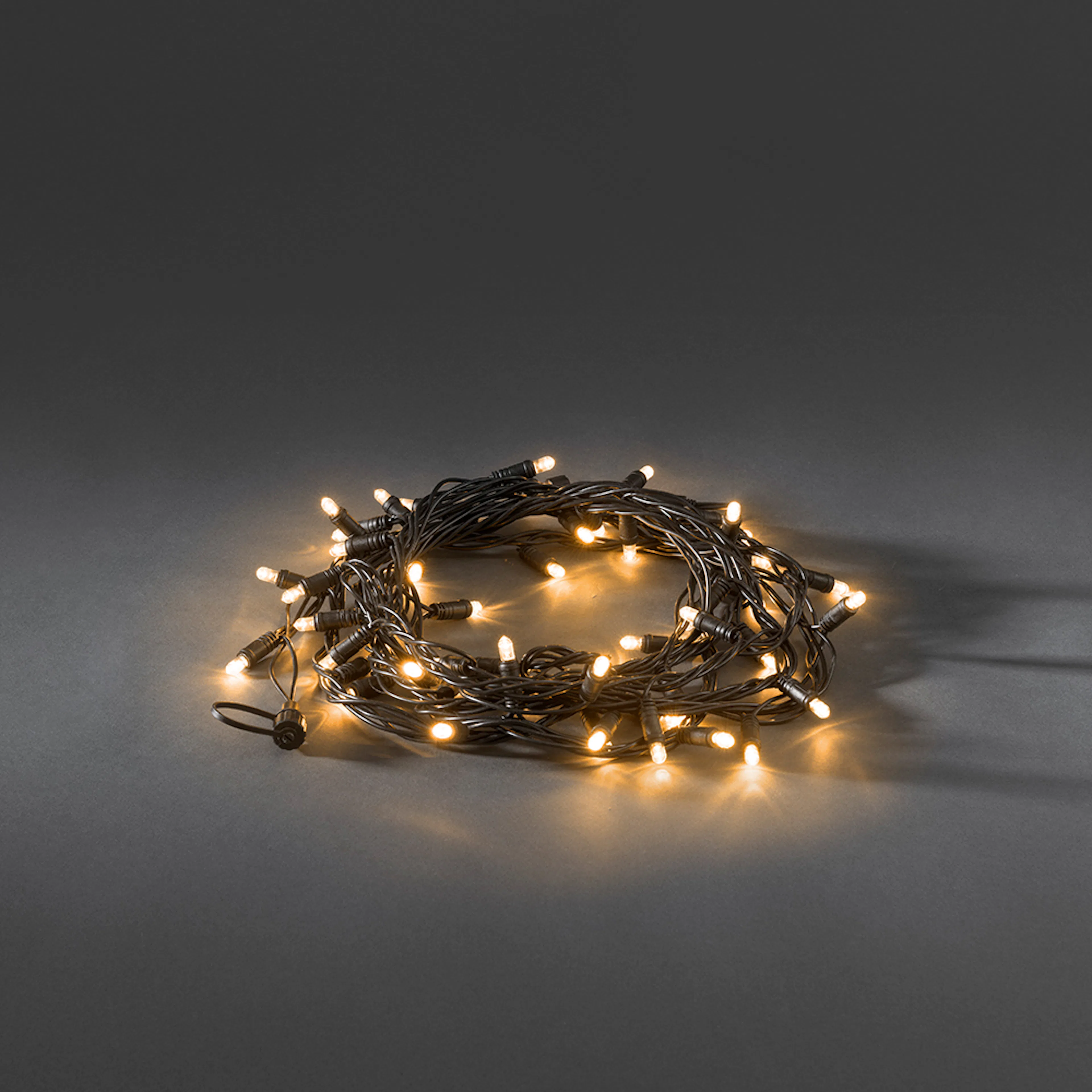 Startslinga 50 vita M-LED amber svart "soft cable" 31V/IP44 Vit/Svart