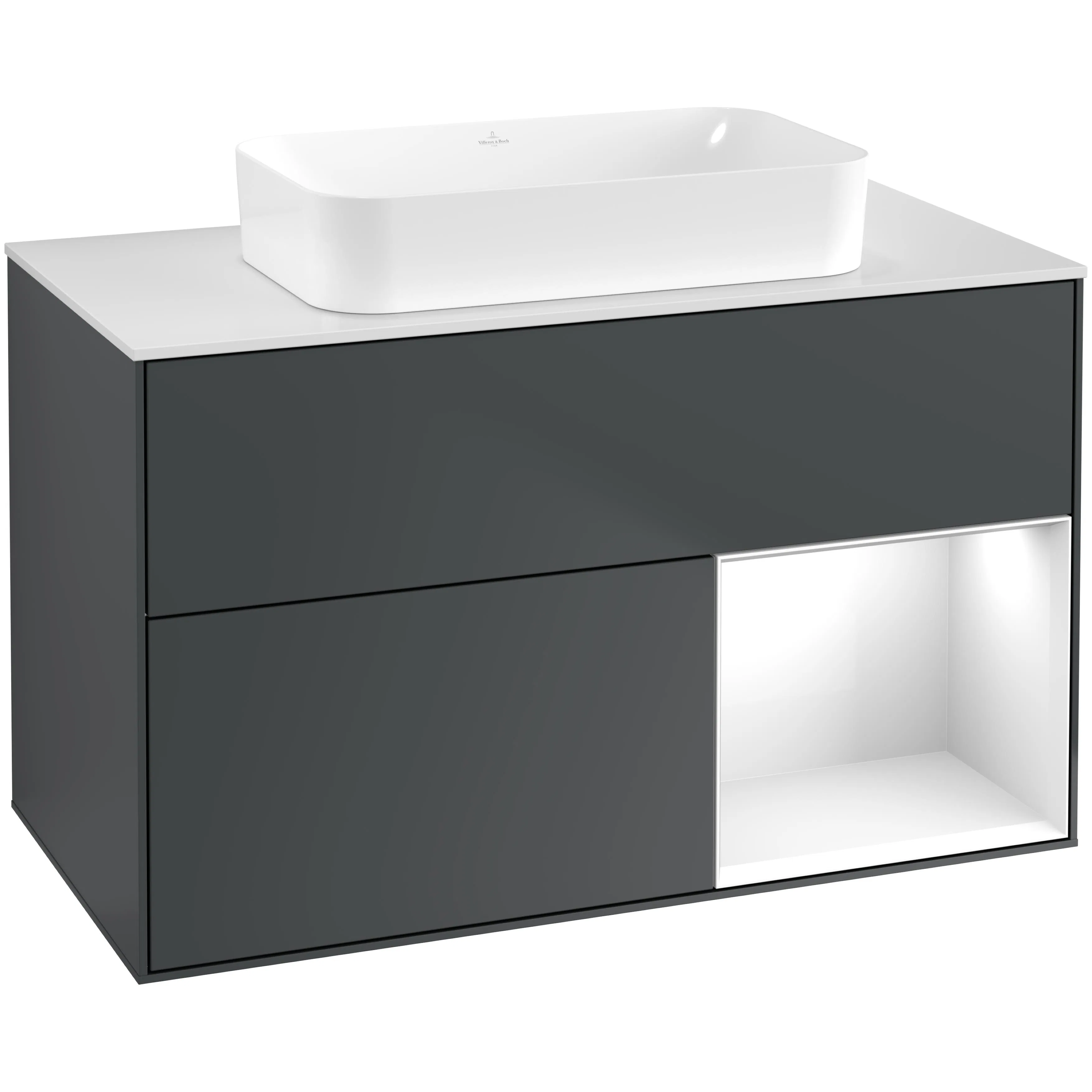 Tvättställsskåp Villeroy & Boch Finion med 2 Lådor Hylla och Bänkskiva för Fristående Tvättställ