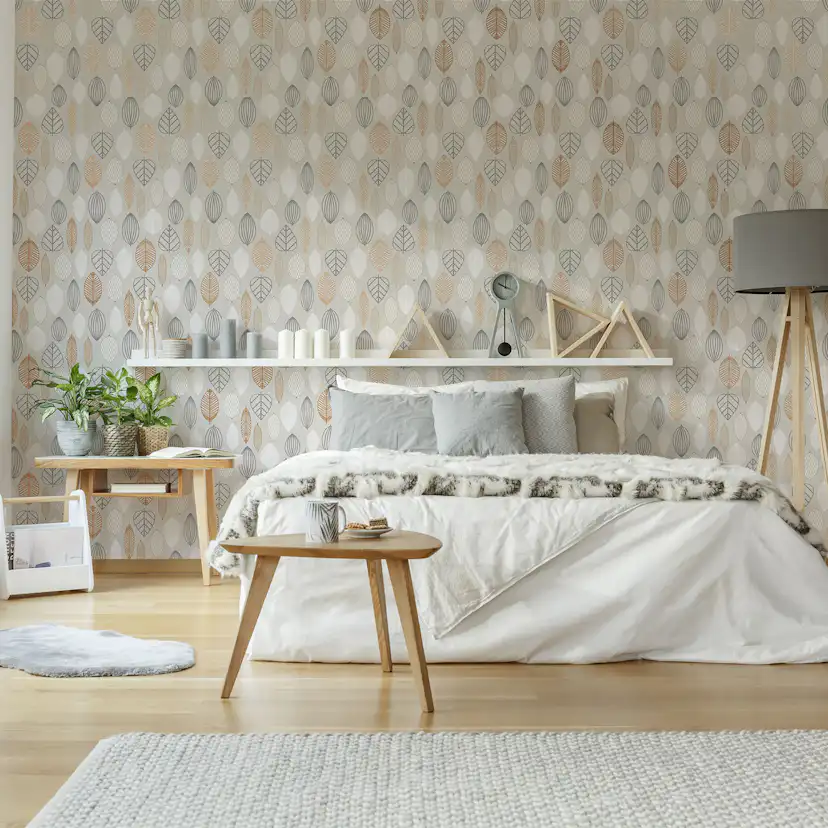 Tapet Superfresco Easy Scandi Blad Koppar