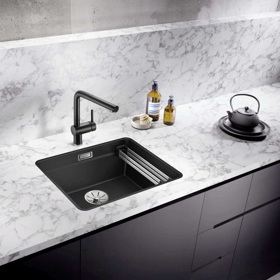 BLANCO ETAGON 500-F SILGRANIT® INFINO - SVART Svart