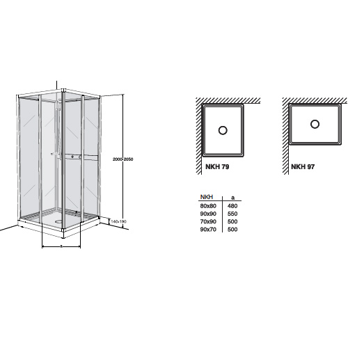 Duschkabin Contura Shower Next NKH