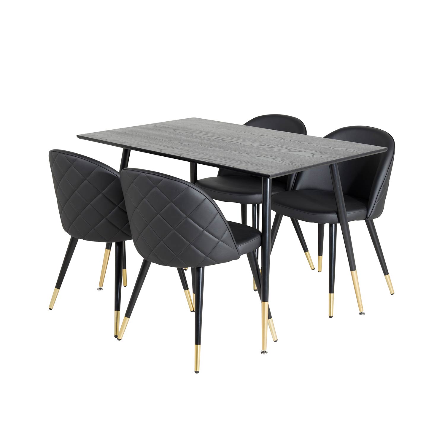 Matgrupp Venture Home Dipp med 4 Velvet Stolar