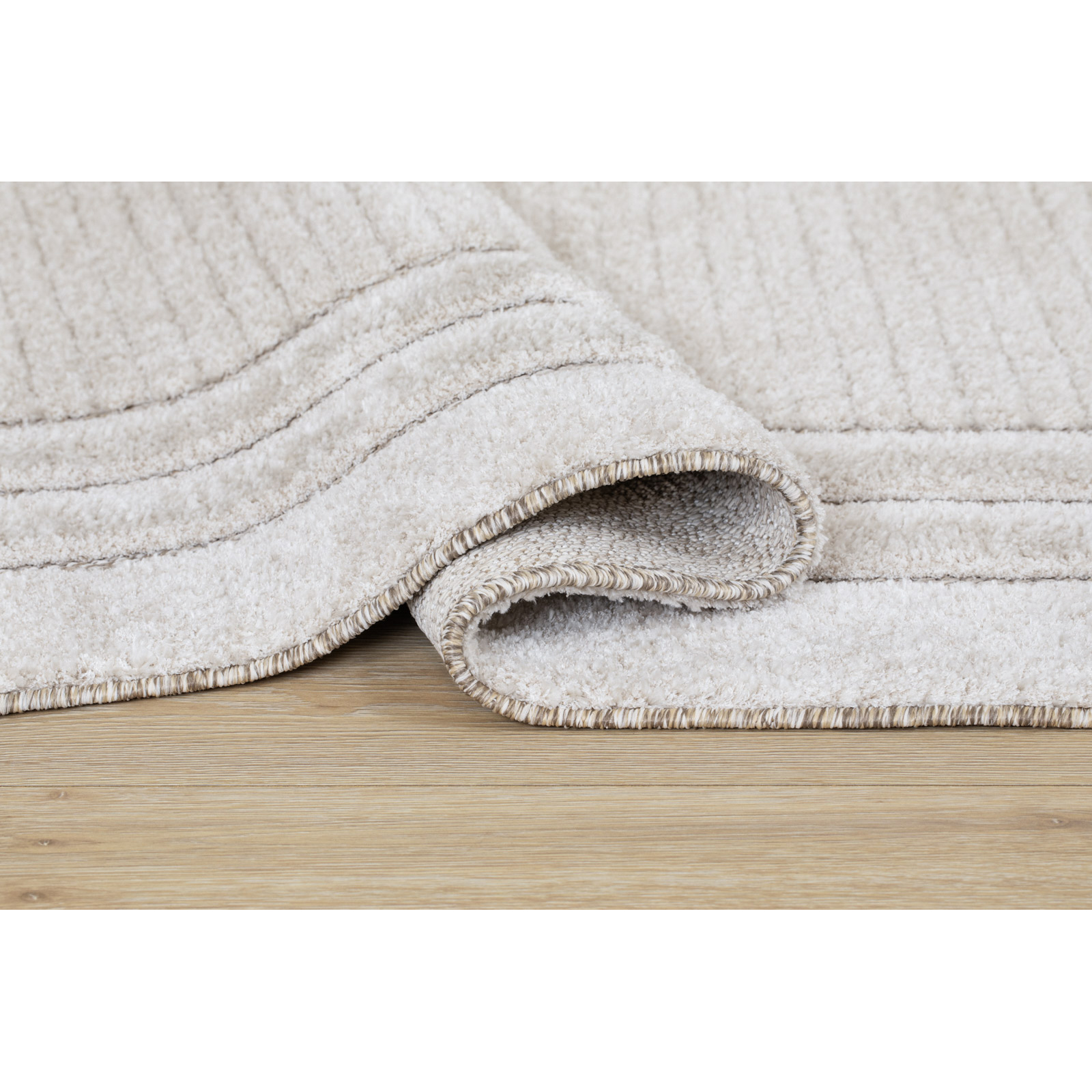 Ryamatta KM Carpets Nature Frame Modern Creme Natur Vit