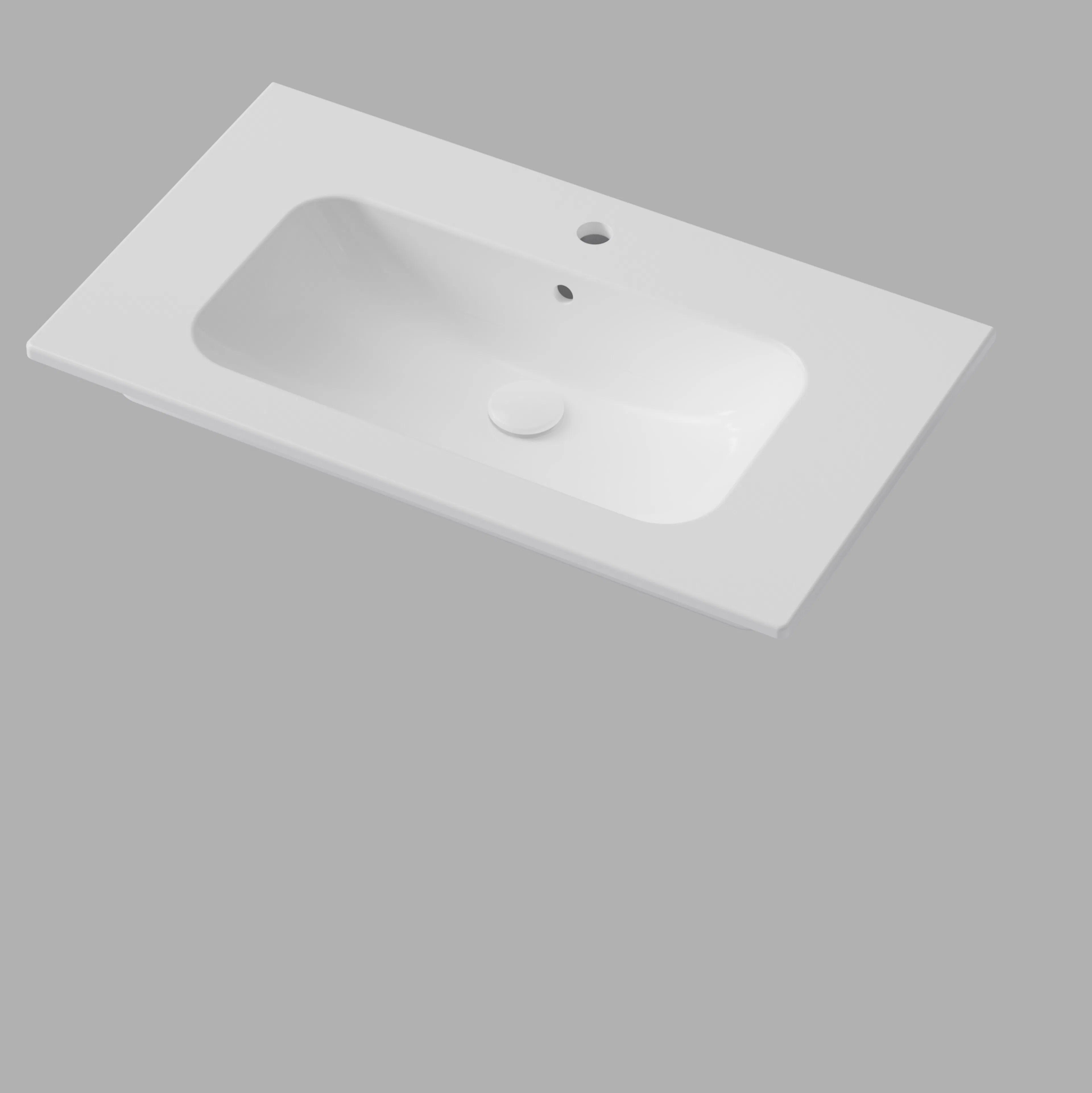 Tvättställ Soft 80,
Glossy White, Porslin,
810x15x465 mm ( 810mm