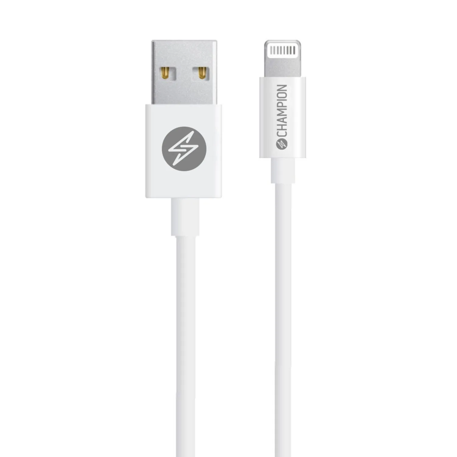 USB-A Champion till Lightning Kabel 3m Vit