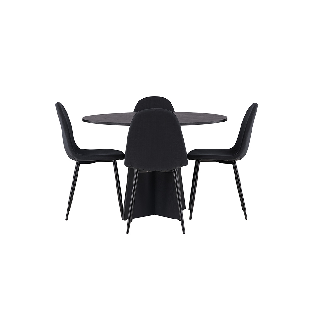 Matgrupp Venture Home Bootcut Ø110 cm med 4 Polar Stolar