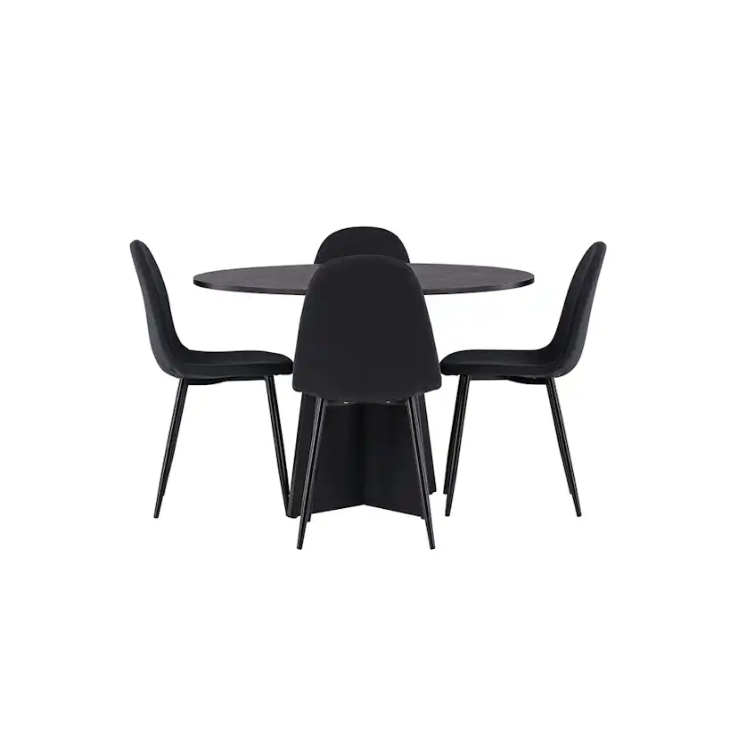 Matgrupp Venture Home Bootcut Ø110 cm med 4 Polar Stolar