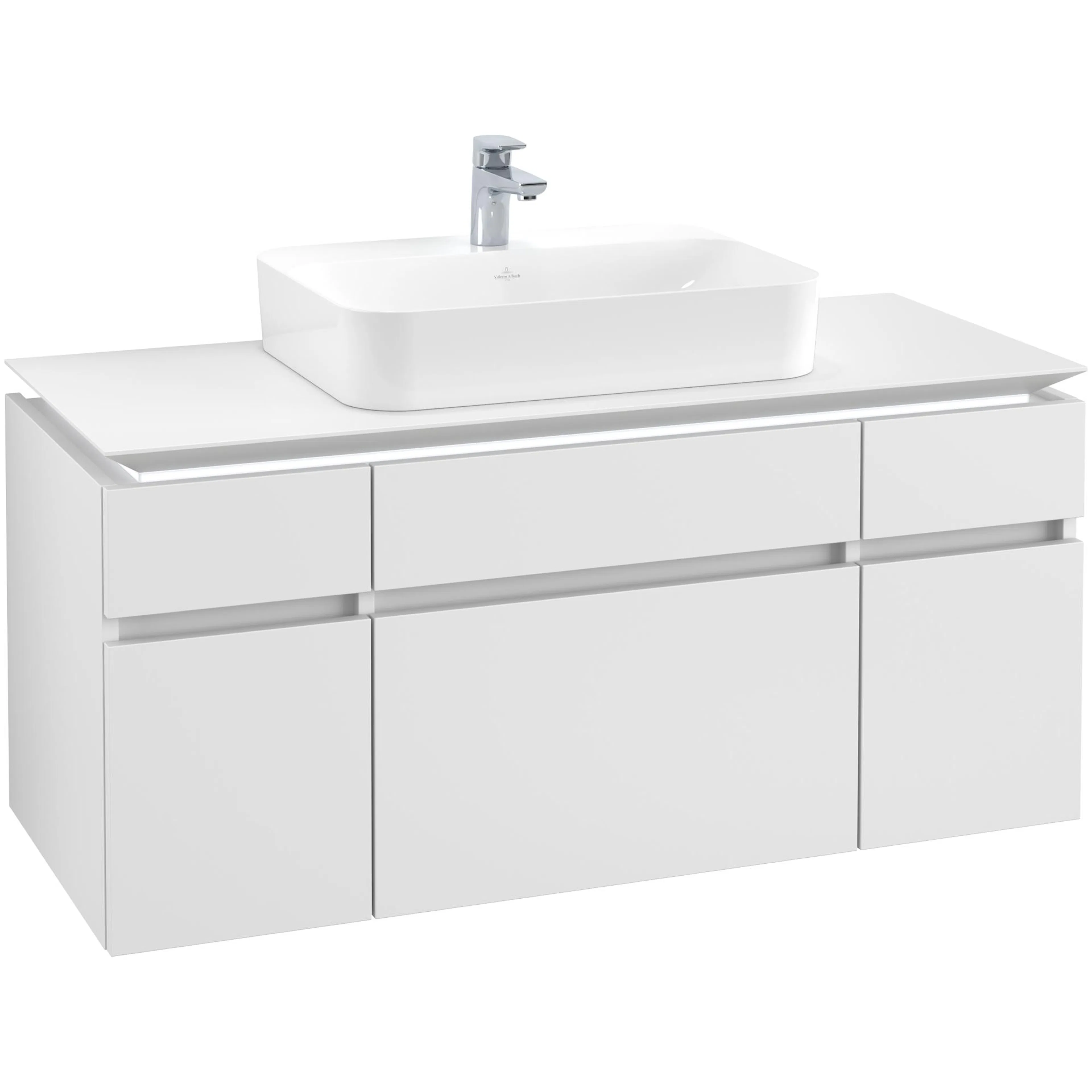 Tvättställsskåp Villeroy & Boch Legato med 5 Lådor för Ytmonterat Tvättställ från Finion & Memento