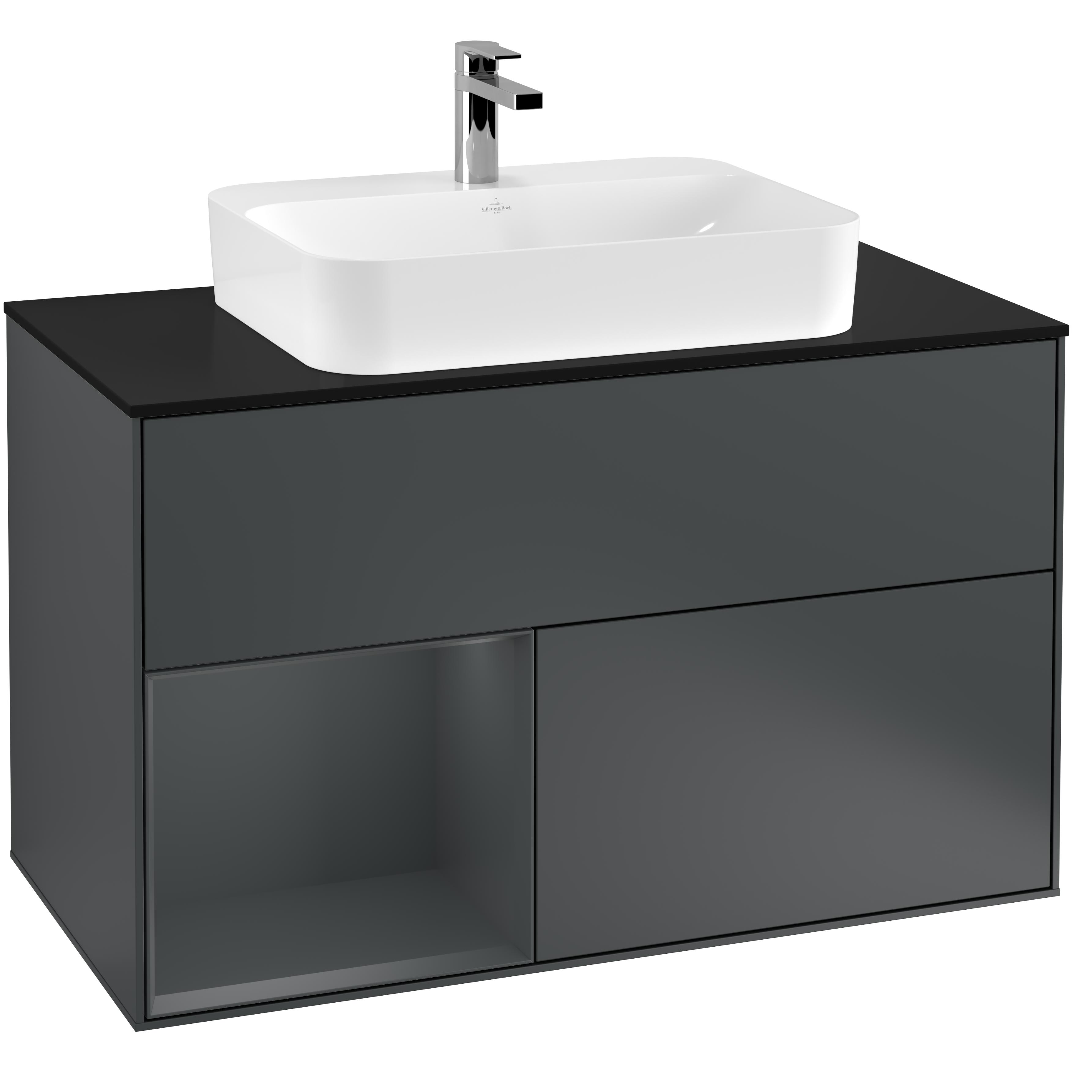 Tvättställsskåp Villeroy & Boch Finion med 2 Lådor Hylla och Bänkskiva för Ytmonterat Tvättställ
