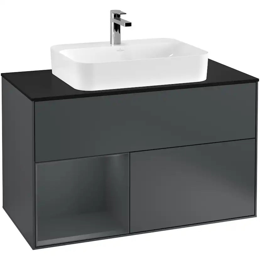 Tvättställsskåp Villeroy & Boch Finion med 2 Lådor Hylla och Bänkskiva för Ytmonterat Tvättställ