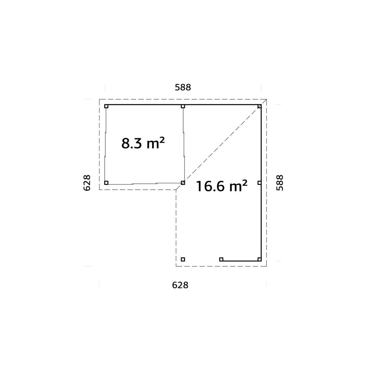 Uterum Palmako Lenna 24,9 m2 Set 410 Slide