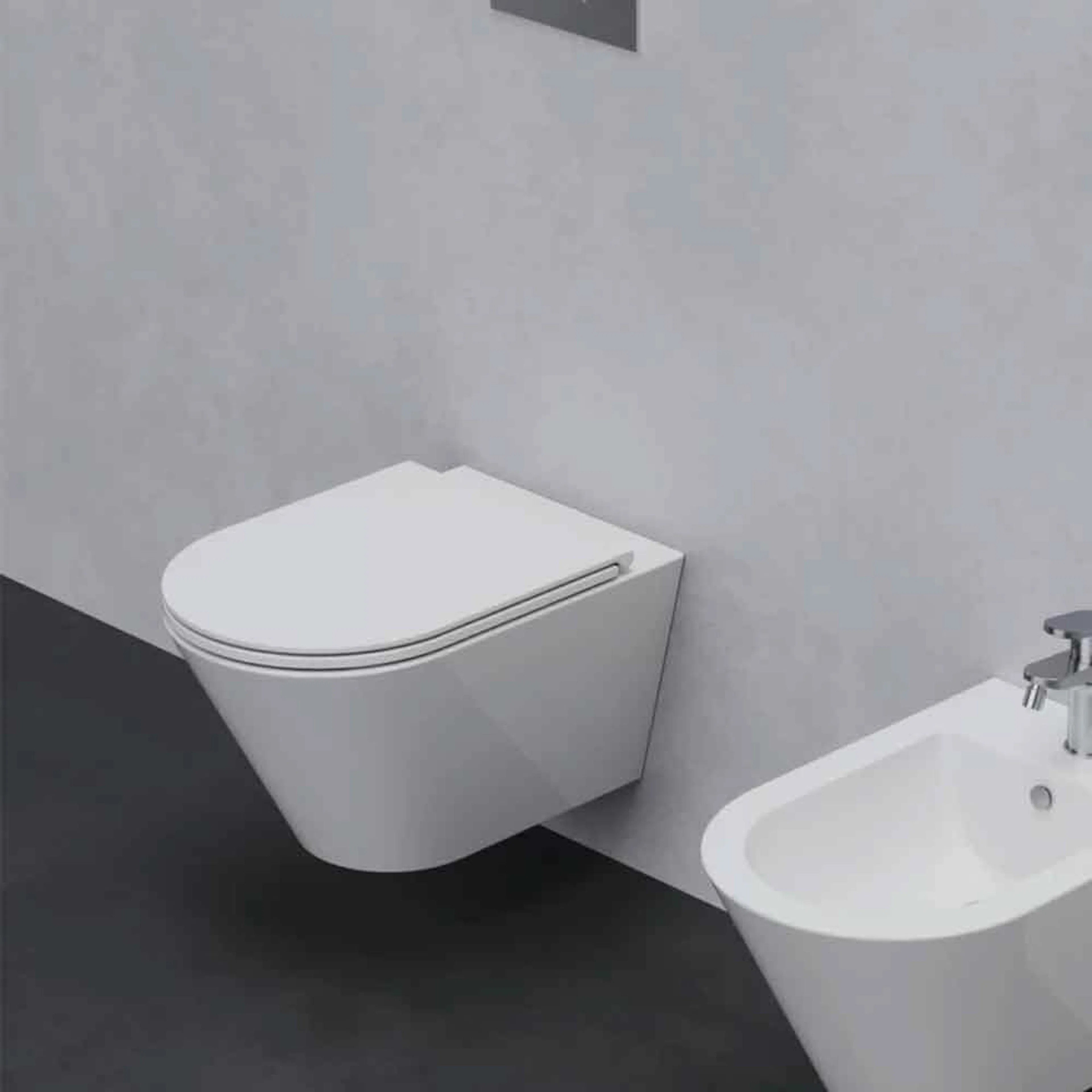 Vägghängd Toalettstol Lavabo Forma