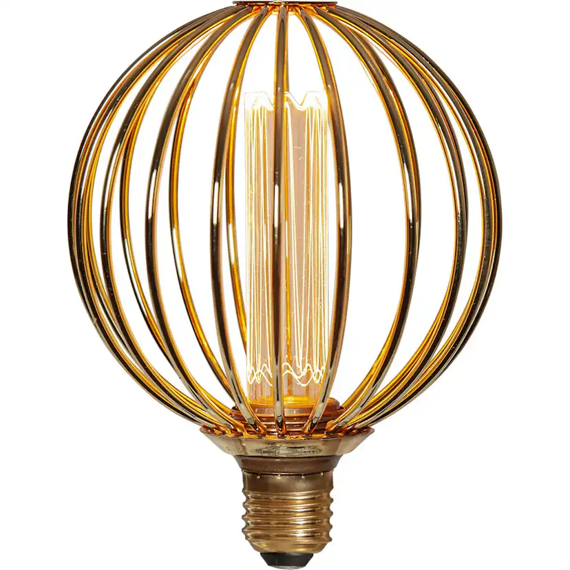 LED-lampa Star Trading E27 G125 Globe Gold