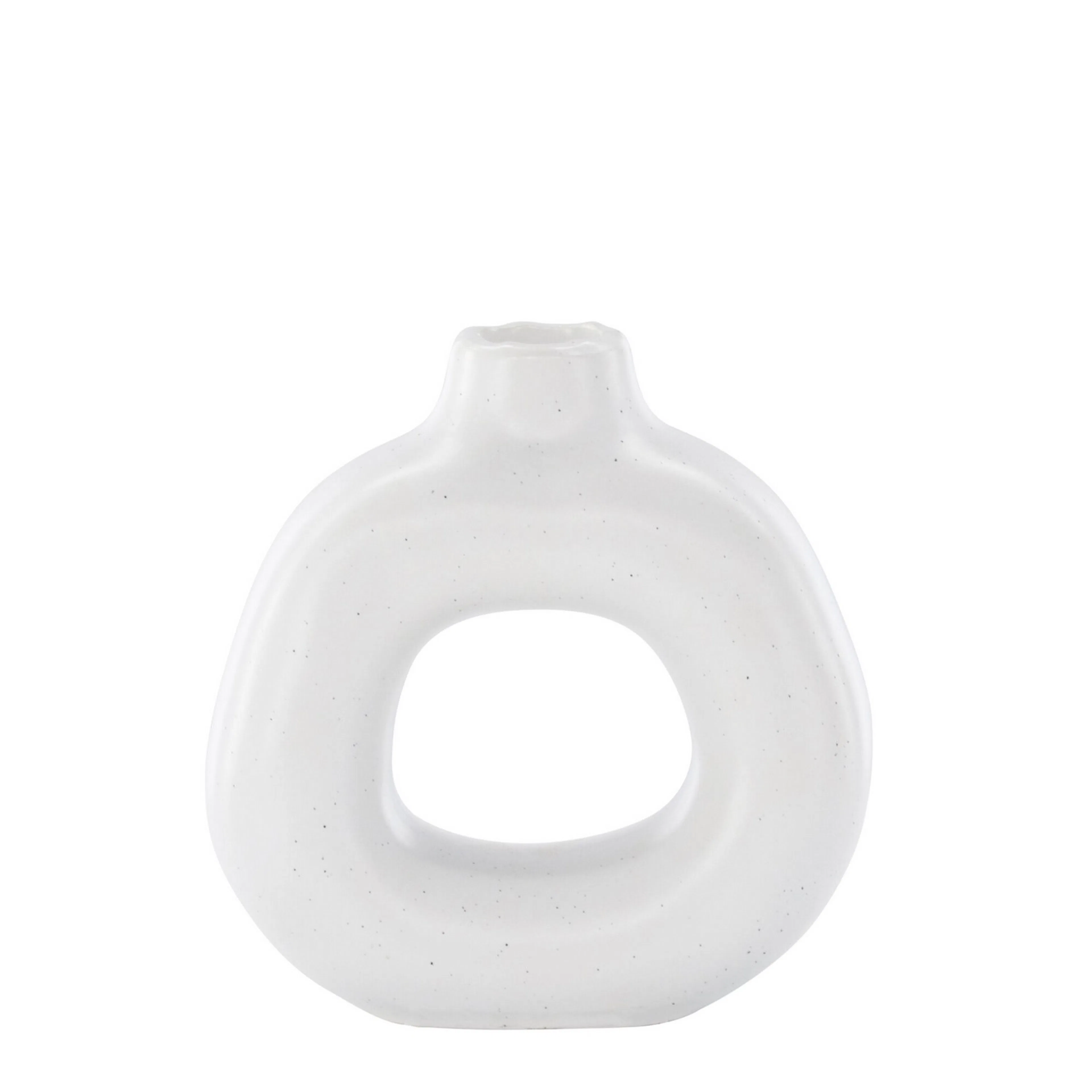 Judi Candlestick - White/Black Dots - 13*6*13Hcm Vit