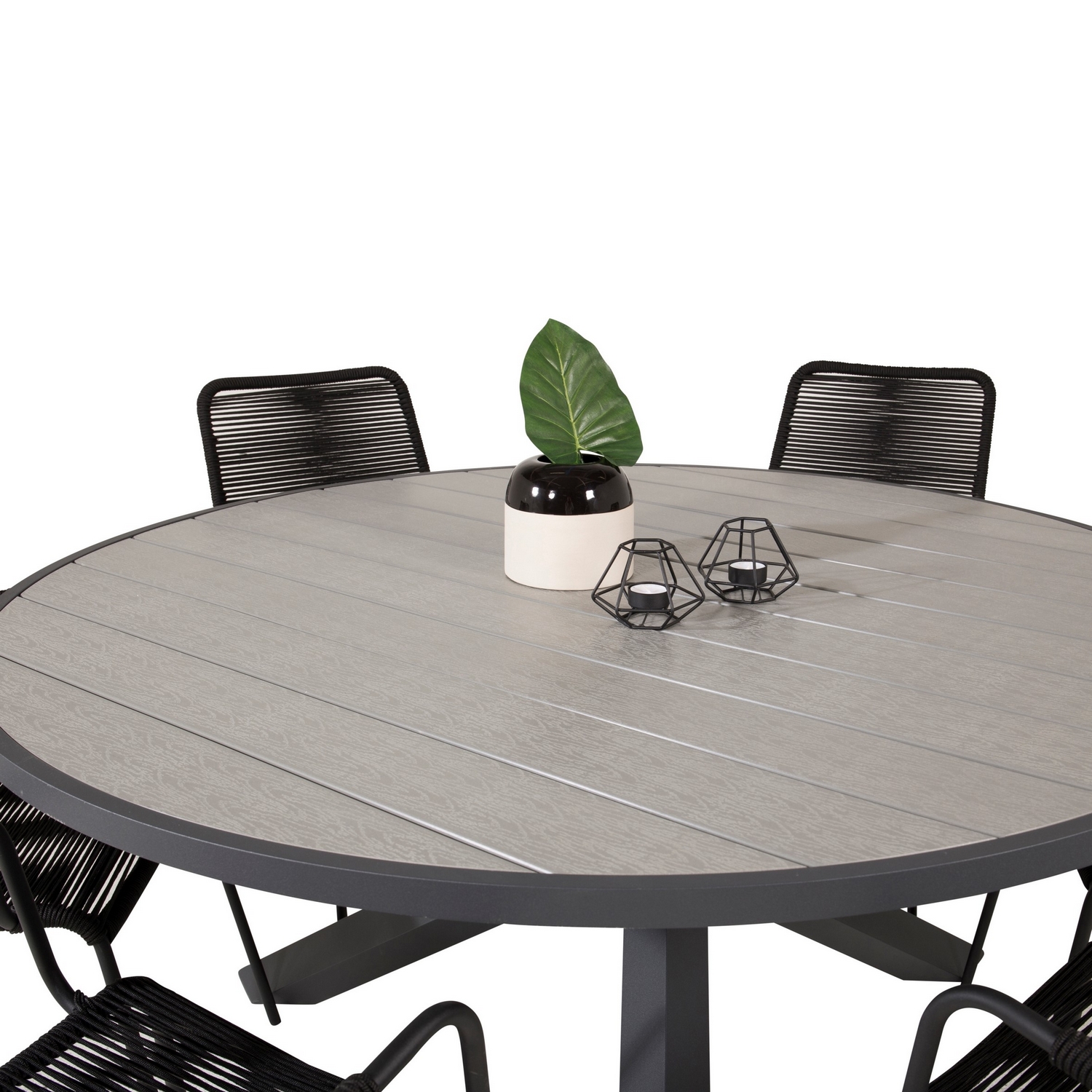 Matgrupp Venture Home Pincy Ø140 med 6 Leon Karmstolar