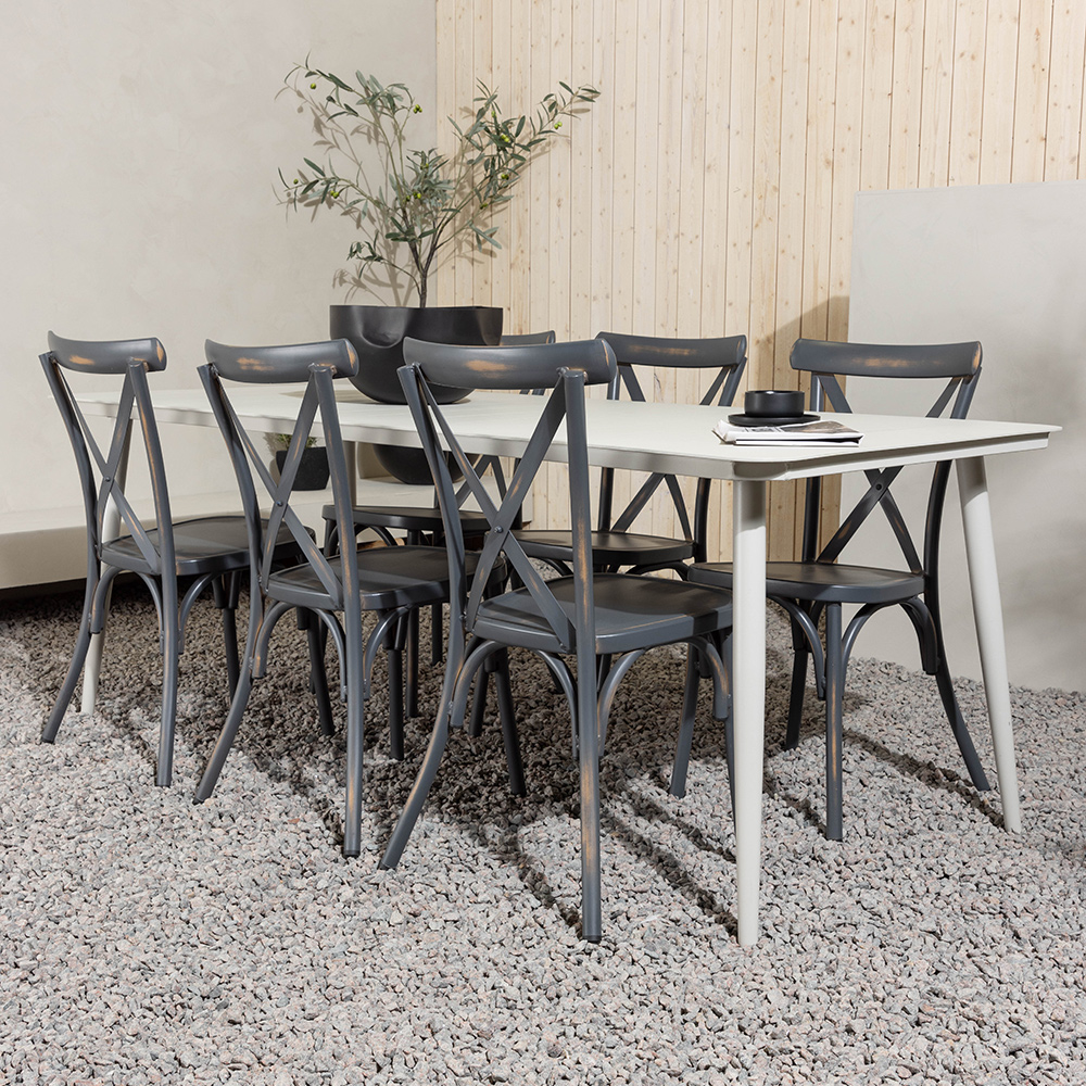 Matgrupp Venture Home Lina Bord med 6 Tablas Stolar
