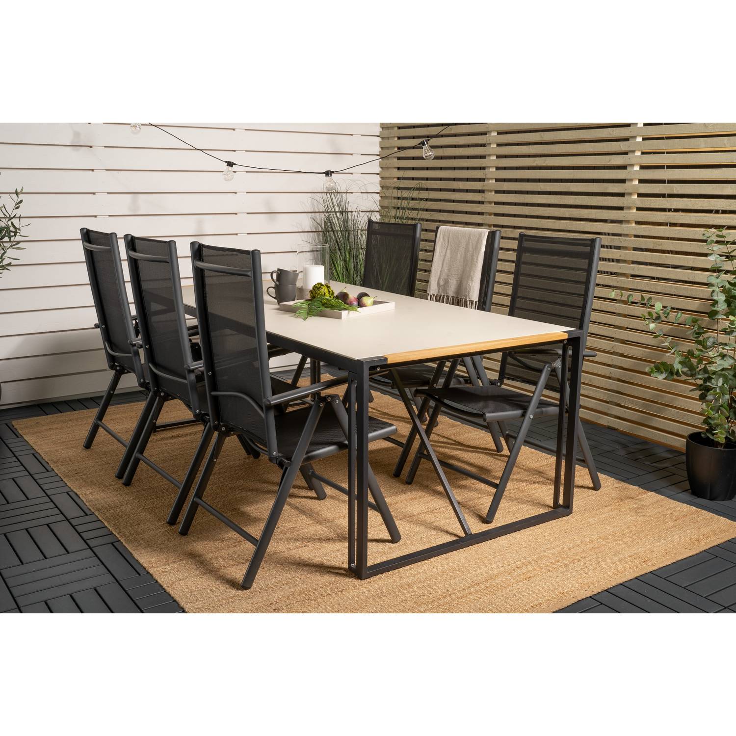 Matgrupp Venture Home Texas Matgrupp Utomhus 200cm med 6 Break Positionsstolar