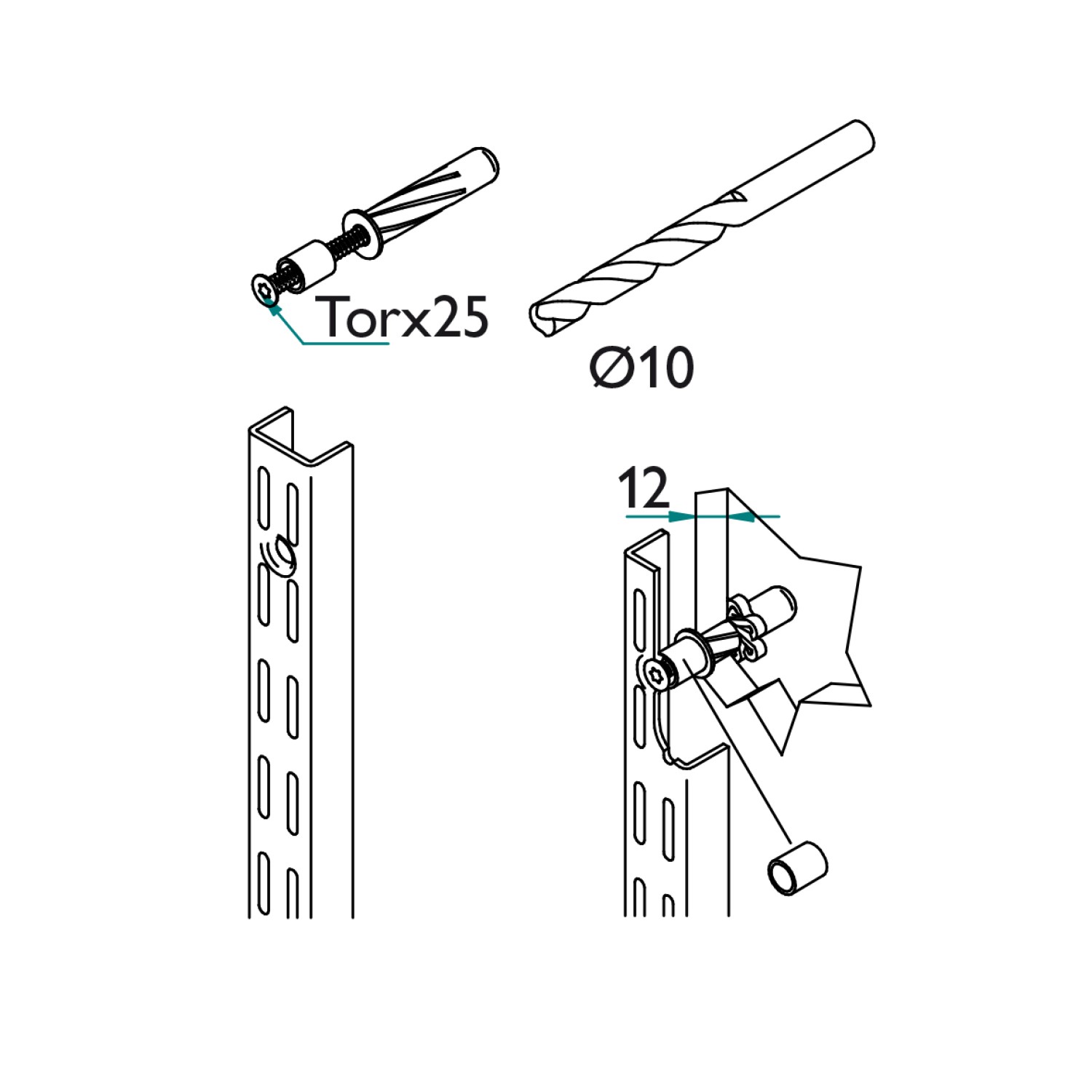 Expanderplugg Lundbergs för Enkelgips Wide 4-Pack