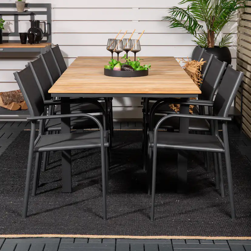 Matgrupp Venture Home Meya 160/240 med 8 Siri Matstolar