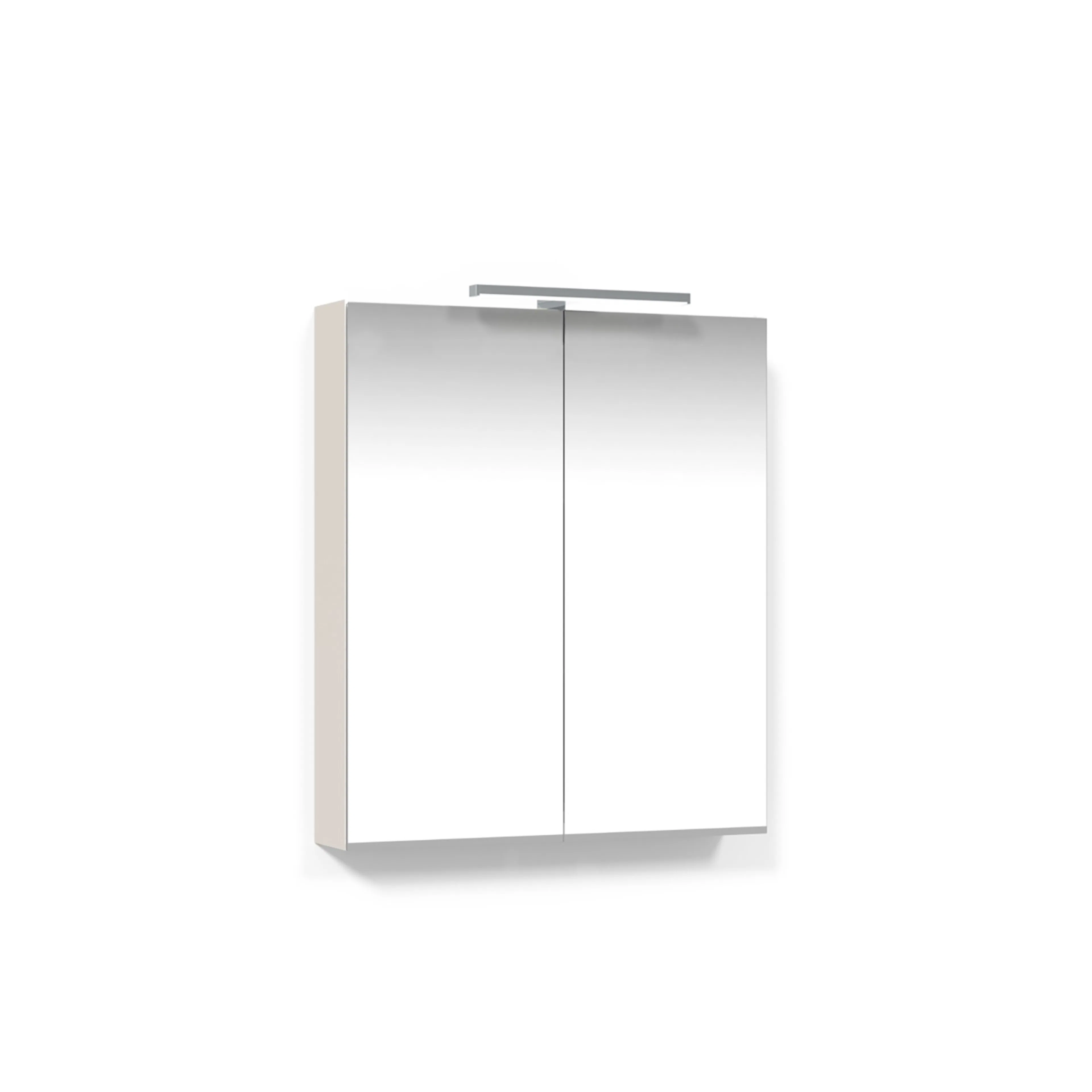 Crown Spegelskåp 60 Beige T-Belysning Bredd: 600 mm, Beige, Dubbla Luckor