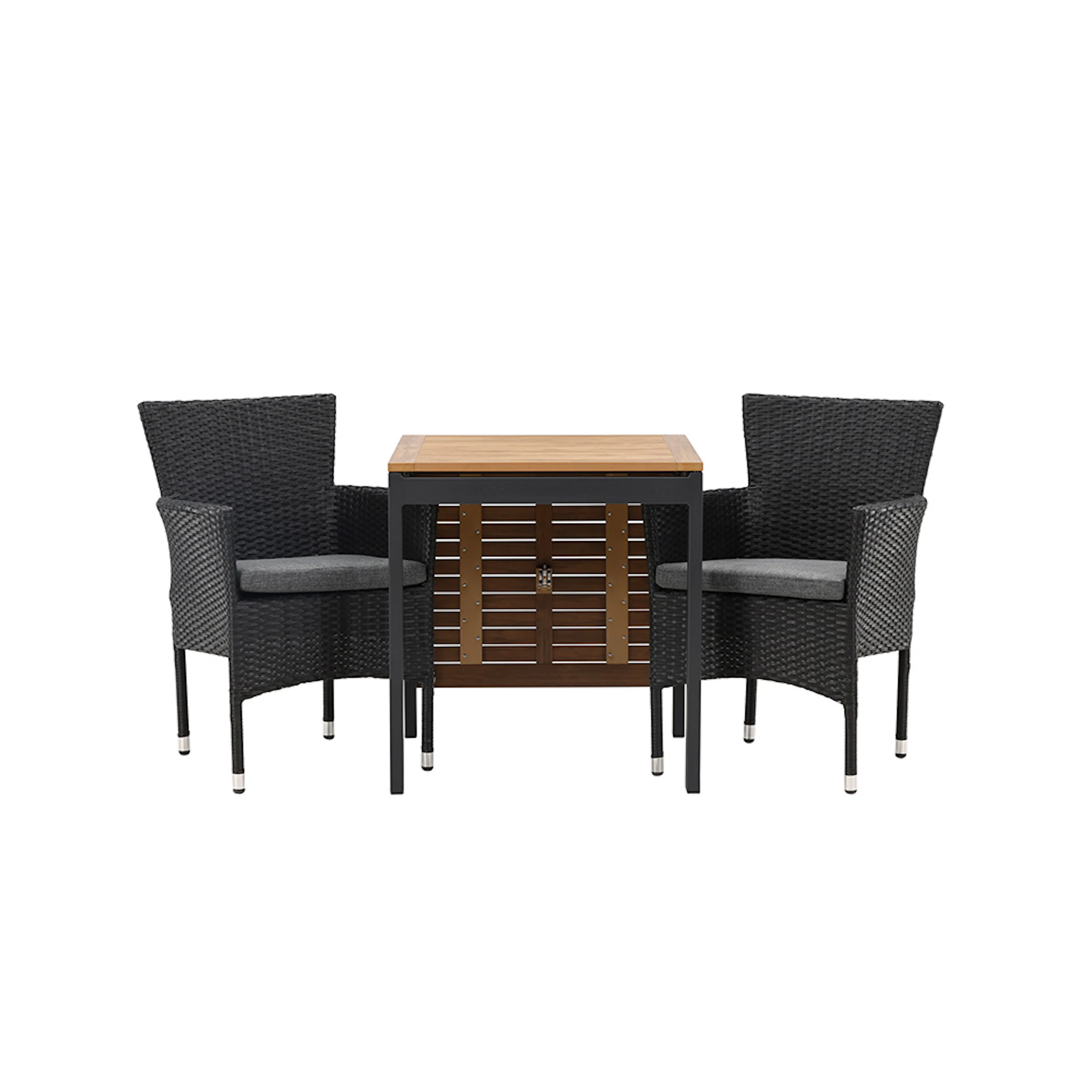 Diego Cafetable Aluminium - Black / Brown Aintwood - Rectang Svart
