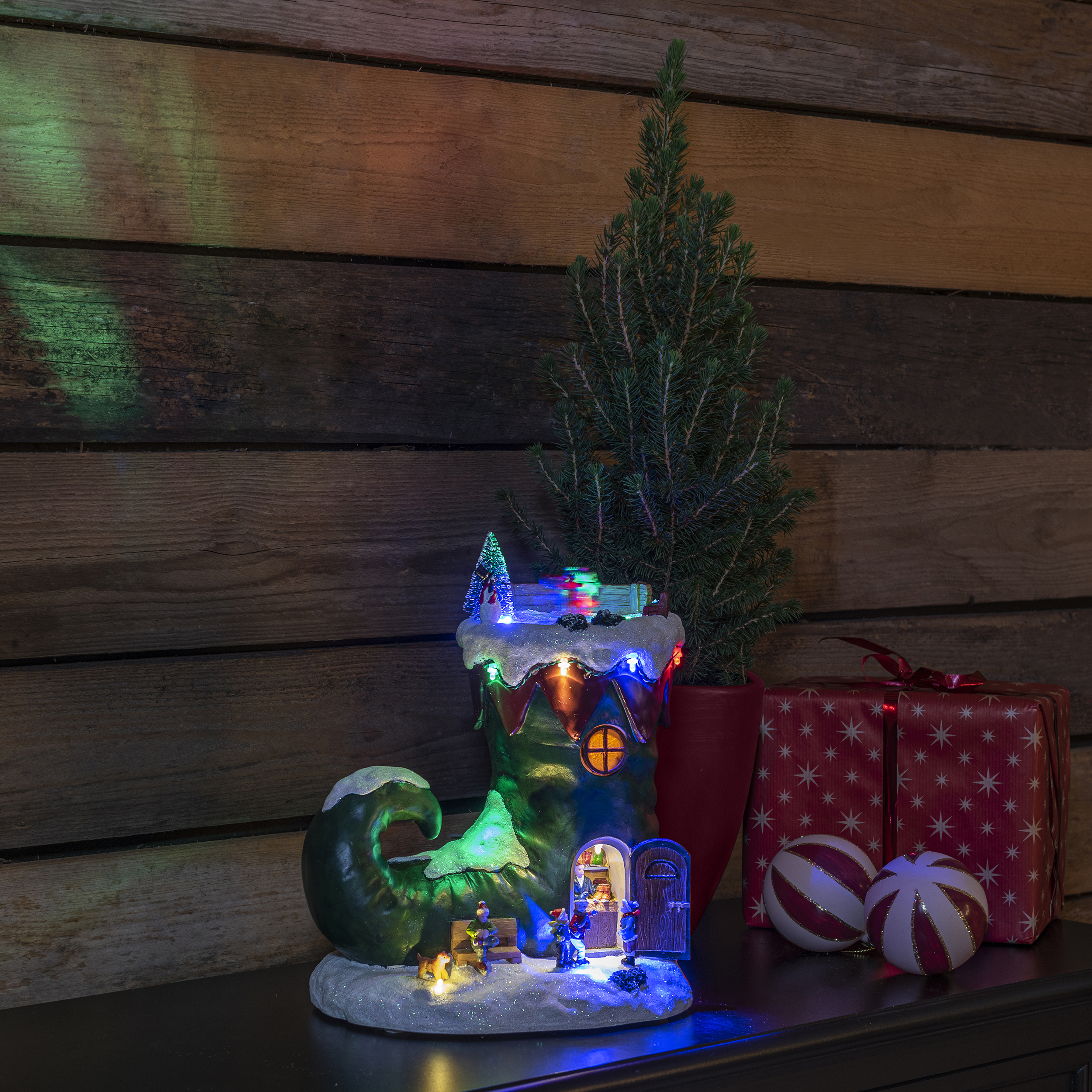 Mekanisk Juldekoration Gnosjö Konstsmide Stövel